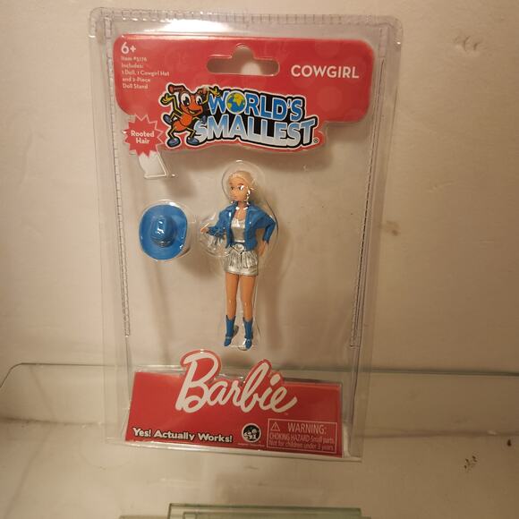 NIP Barbie Cowgirl Worlds Smallest Action - Picture 1 of 6
